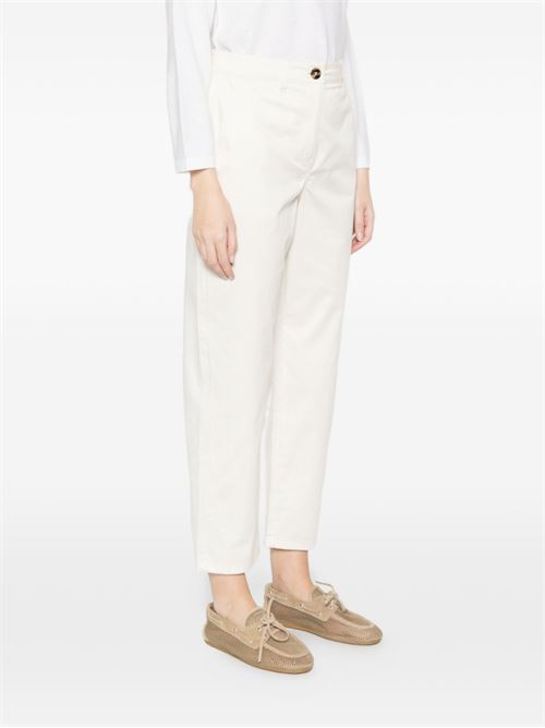 Pantalone donna Emme Marella slim in raso stretch burro EMME Marella | VOLPINO001